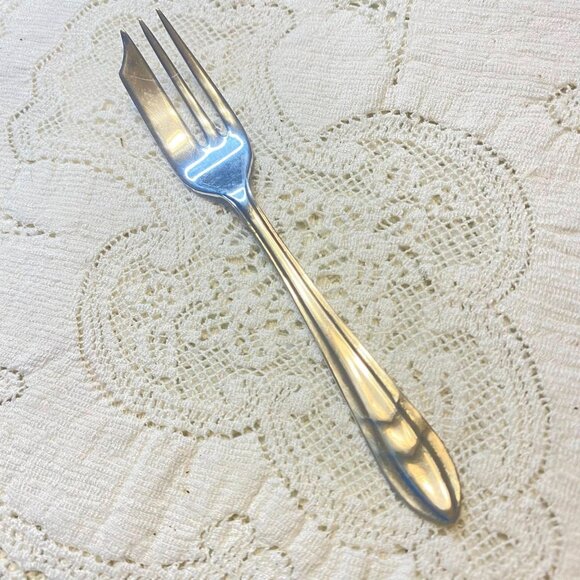 Set 6 Pastry Forks Sheffield England Silver Plated In Original Box Vintage LOXLE - Picture 3 of 6